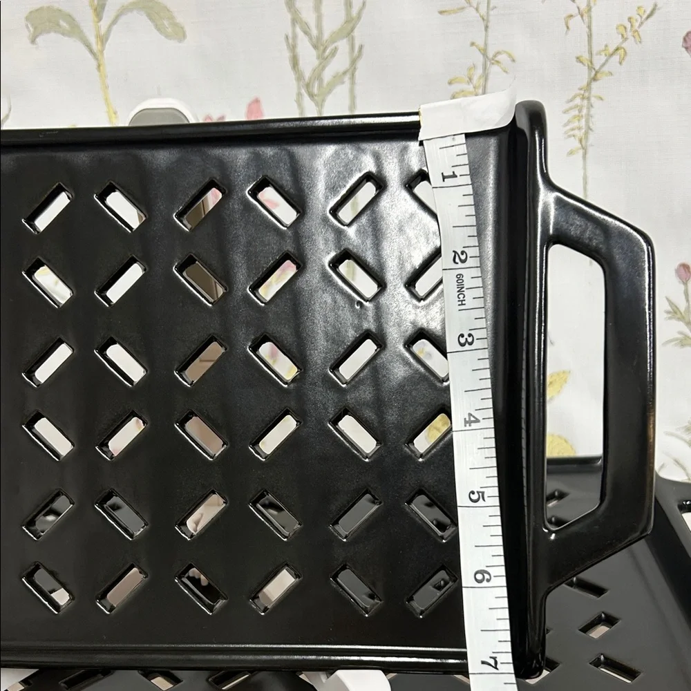 Sur La Table Black Lattice Serving Tray